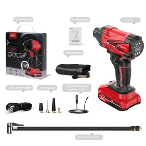 Pompe à <span class=keywords><strong>air</strong></span> pour voiture sans fil, pompe gonflable portable, compresseur d'<span class=keywords><strong>air</strong></span> rechargeable, gonfleur de pneus automatique numérique pour voiture - Product Image 6