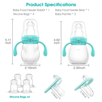 NCVI Tétine portable en silicone sans BPA avec biberon pour nourrir les nourrissons, sans danger pour les bébés, avec fruits frais