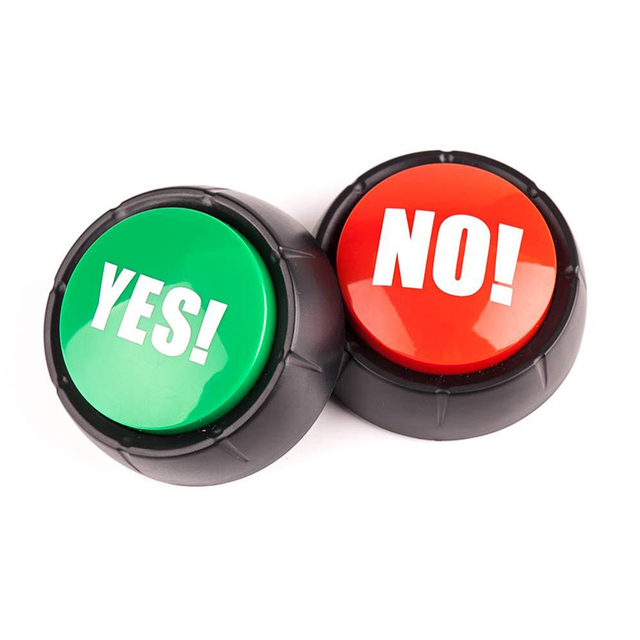Talking Yes and No Buzzer Push Sound Buttons