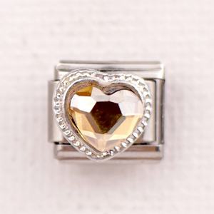 Pulsera y Collar de la Serie Amor con Circones Estilo Italiano DIY, Accesorios Transfronterizos, Material Principal Acero Inoxidable con Forma de Corazón y Concha - Product Image 4