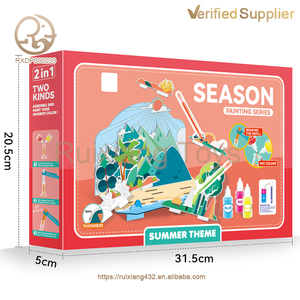 Jouet éducatif 3D dessin Doodle Art Set carte de voeux tridimensionnelle pour enfants avec expérience scientifique de la forêt d'automne faite - Product Image 3