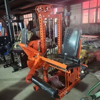 Machine d'entraînement des jambes robuste : Extension des jambes et curl des ischio-jambiers à charge de plaques professionnelle pour l'entraînement des fessiers et des quadriceps