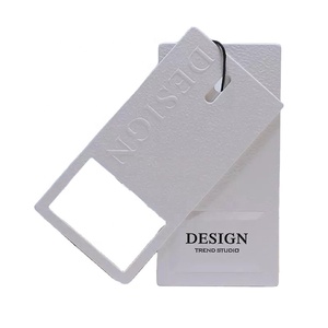 Tùy chỉnh thương hiệu riêng logo dập nổi nghệ thuật đặc biệt giấy phụ kiện may mặc nhãn giấy treo thẻ với dây quần áo treo <span class=keywords><strong>tag</strong></span> - Product Image 5