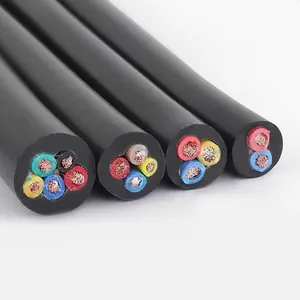 Kabel Flex hitam 2 Core - 5 Core kabel listrik bulat 0.5mm - 6mm 240V