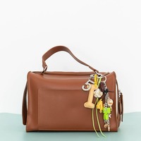 Porte-clés en cuir avec initiale en perles de corde tressée à la main Rewin, porte-clés en cuir avec initiale pour femmes, breloques pour sac, breloques pour sac à main