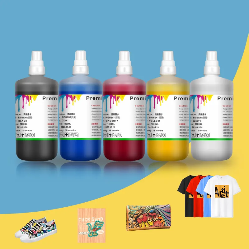 Bulk PET Film Textile Pigment Ink consumabili ricarica inchiostro DTF bianco per stampante Epson L1800 I3200 DX4 DX5 DX7 5113 4720