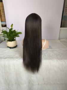 วิกผมบราซิลแบบตรงมีผมม้าแท้เครื่อง<span class=keywords><strong>ท</strong></span>ำวิกผมจริง<span class=keywords><strong>ท</strong></span>ำจากหนังแท้สำหรับผู้หญิงผิวดำ - Product Image 3