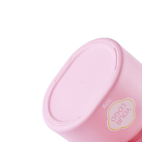 Pot de crème cosmétique en verre rose, forme ronde carrée unique avec logo personnalisé 30gr 50gr