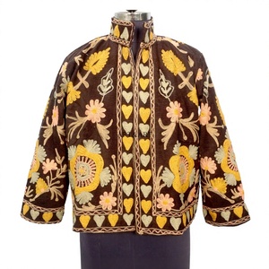 High Quality Eco-Friendly Breathable Thick Quick Dry New Pattern Cotrise Embroidered 100% Cotton Quilted Jacket Indian Women - Product Image 1