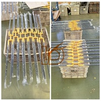 Balaustres de Hierro Modernos de Lujo, Cuadrados, de 1/2*44 Pulgadas, con Eslabones de Cadena Dorados, para Decoración de Escaleras Interiores, Piezas Metálicas para Escaleras en Oferta