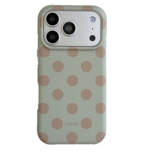 เคสโทรศัพท์ลายจุดสไตล์มินิมอลเกาหลีแบบสองชั้นสำหรับ iPhone17ProMax/16/15/14  ฝาหลังแบบด้าน ป้องกันการกระแทก สำหรับผู้หญิง - Product Image 5