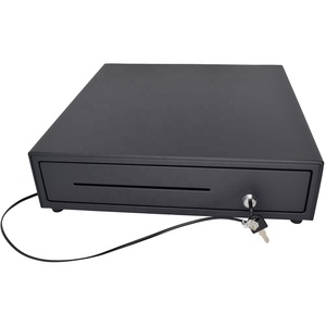 スチールおよびABS405キャッシュドロワーレジスターPOS貯金箱、クリップ引き出し付き6紙幣グリッド付き