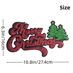 <span class=keywords><strong>2025</strong></span> Thiết Kế Mới Thân Thiện Với Môi Thêu Sequined Long Lanh Sắt Trên Cây Giáng Sinh Vá Cho Quần Áo Và Hoodies - Product Image 6