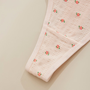 <span class=keywords><strong>Perizoma</strong></span> da donna sexy jacquard sottile, intimo femminile in cotone a vita bassa con fiocco, traspirante, taglie forti, stile seducente - Product Image 4