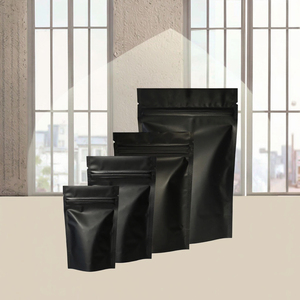 Matte Black Laminated Zipper Bags Resealable Food Grade Packaging Pouches for Baby Food Candy BOPP AL PE Stand Up Pouches - Product Image 2