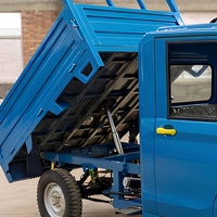 Mini-fourgonnette électrique 2 portes 2 places pour adultes, camionnette de chantier à 4 roues avec batterie au lithium, camion benne électrique