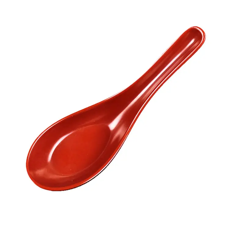 Two-tone color red black rice spoon soup Chinese noodle spoon