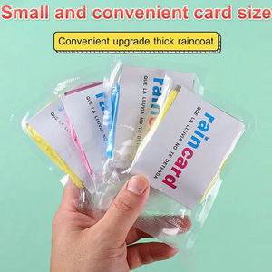 Portable Card Type <b>Poncho</b> Card Size Packaging Outdoor Rainproof Breathable <b>Raincoat</b> Hooded <b>Poncho</b> - Product Image 2