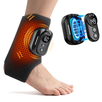 Masseur de cheville rechargeable, ceinture de massage chauffante sans fil pour les pieds, télécommande sans fil, minuterie intelligente