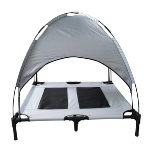 Yeni arriver taşınabilir çiğnemek geçirmez yükseltilmiş su geçirmez taşıması kolay Pet Cot katlanır açık gölgelik ile yükseltilmiş köpek yatağı - Product Image 3
