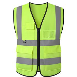 سترة أمان عاكسة مخصصة، تصميم متعدد الجيوب، سترة أمان عاكسة محبوكة - Product Image 1
