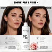 Cosmétiques de beauté en gros, logo personnalisé, spray fixateur de maquillage, spray de finition du visage résistant à la transpiration et au transfert, prix d'usine