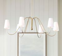 YH Minimaliste Chevet Cuivre Antique Laiton Finition Lustre Tissu Abat-Jour Conception Suspendu Led Pendentif Plafonnier pour Cuisine
