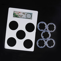 Étui de collection carré personnalisé pour 5 pièces de monnaie, support d'affichage de médailles, capsules de pièces de monnaie en plastique transparent de 25 mm, plaques de pièces de monnaie