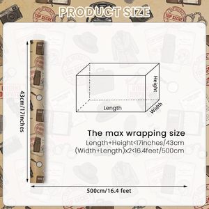 Rollo de papel de regalo Liobelon Vintage Detective & Spy, 17 pulgadas x 16.4 pies - Product Image 3