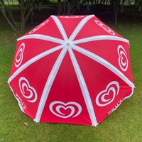 Le plus populaire énorme Protection UV Portable Parasol Parapluie imperméable coupe-vent Ricard Parapluie de plage
