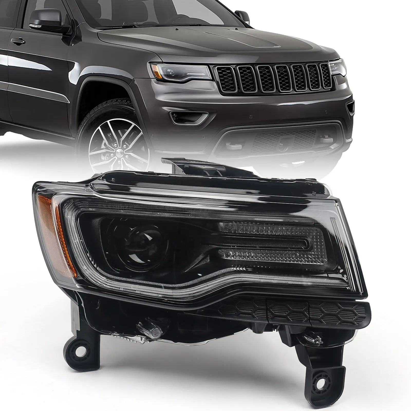 Sistema di illuminazione automatica faro anteriore nascosto per Jeep Grand Cherokee 2017-2020 lampada frontale americana specifica