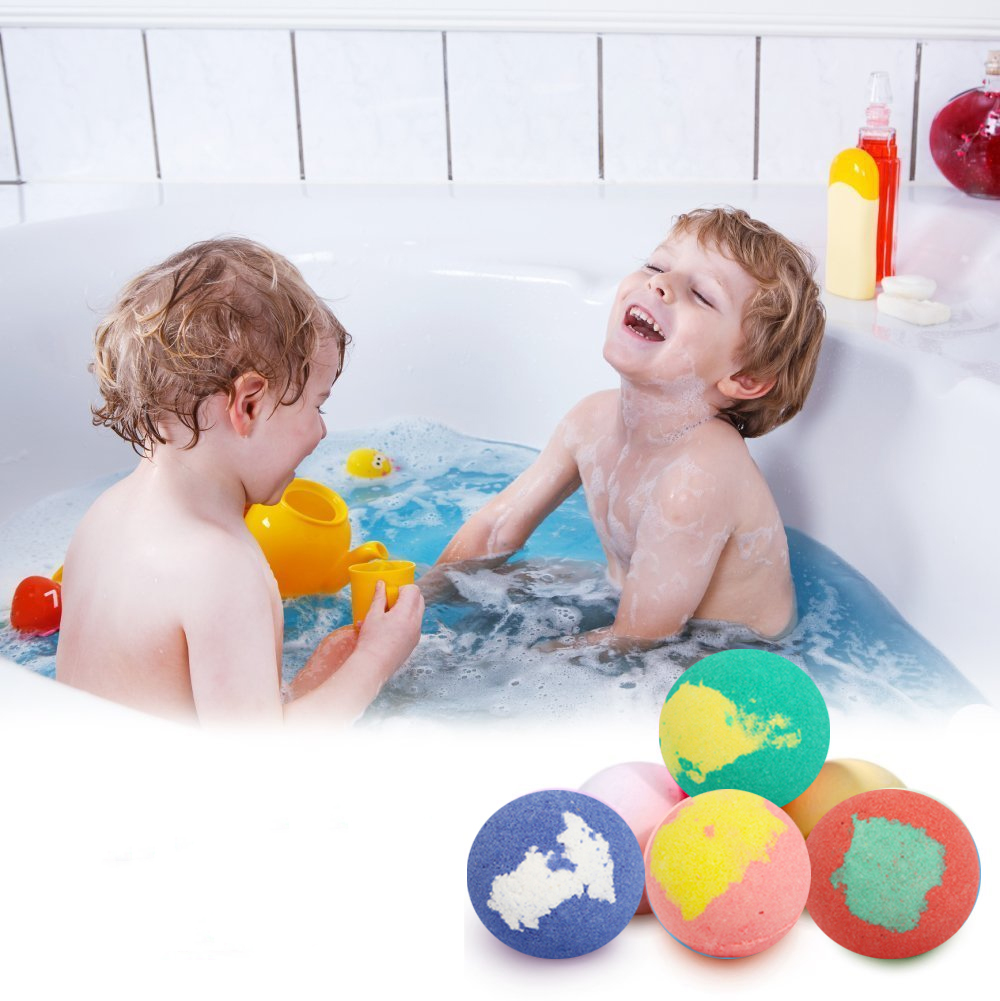 Бесплатный образец, детская Органическая бомбочка для ванны, пузырьки, травяная бомбочка для ванны, Круглый ароматизатор для ванны, подарочный набор, натуральный растительный аромат