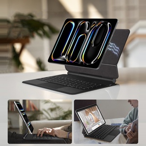 สำหรับ <span class=keywords><strong>iPad</strong></span> Pro 11 Air 6 7 11 นิ้ว A16 M2 M3 M4 Air <span class=keywords><strong>5</strong></span> 4 รุ่นที่ 10 10.9 นิ้ว ฝาครอบ<span class=keywords><strong>คีย์บอร์ด</strong></span>แบบสมาร์ทพร้อมพอโลพิน ไม่มีบลูทูธ - Product Image 4