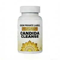 Complément alimentaire naturel à base de plantes pour la santé intestinale des adultes, capsules nettoyantes pour la candidose, fabrication GMP, marque privée OEM