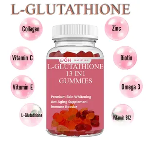 GOH Supply Private Label Organic L-glutatión Colágeno 13 en 1 Blanqueamiento DE LA PIEL Brightening Gummies