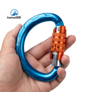 สายรัดอะลูมิเนียมอัลลอยแบบครึ่งวงกลมสำหรับปีนเขาพร้อมตัวล็อกสำหรับ22KN ตะขอคาราไบเนอร์ - Product Image 5