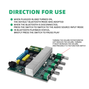 Carte d'amplificateur de puissance numérique TPA3116 5.0 haute puissance 12-24V 2.1 avec super subwoofer, amplificateur audio - Product Image 2