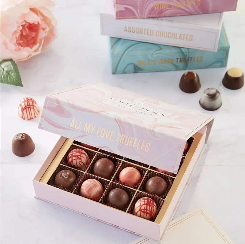 थोक लक्जरी कस्टम शादी चॉकलेट Macaron पैकेजिंग उपहार बॉक्स चुंबकीय कागज भोजन बक्से