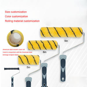 Kuas Cat Dinding DIY OEM Kelas Industri Motif Kulit Harimau Bergaris PP+TPR Gagang Beavertail Dua Warna 7 inci Garansi 3 Tahun Buatan Cina - Product Image 3