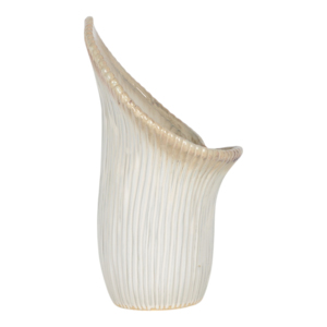 Vaso in ceramica scultoreo a forma di campana con texture scanalata per l'arredamento del soggiorno e l'esposizione domestica - Product Image 3