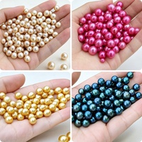 Perles de culture d'eau douce naturelles colorées Muses Jewels, 7 à 8 mm, rondes, multicolores, haute brillance, perles lâches pour la fabrication de bijoux DIY