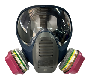 Masque respiratoire intégral avec cartouches filtrantes mixtes (ABEKP3) réutilisables en TPU, protection contre la poussière et les gaz, pour utilisation dans la production chimique - Product Image 1