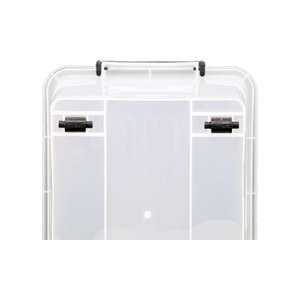 Hot Selling 27L Transparent PP Plastic Clothing Organizer Storage Box <b>Rectangle</b> Shape Injection Handle Eco-Friendly - Product Image 2