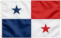 Bandera de Panamá 3x5 pies, poliéster de lujo resistente y duradero, para interior/exterior con rayas cosidas y ojales de latón
