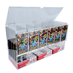 Custom Stacked TCG MTG YUGIOH Pokemon Card Booster Packs Display 3 or 6 Slot Acrylic Booster Pack Dispenser