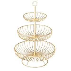 Panier à fruits en fil métallique à 3 niveaux personnalisable, panier de rangement pour fruits et légumes pour comptoir de cuisine, organisateur détachable pour pain et en-cas - Product Image 2