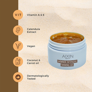 AiXin etiqueta privada 120ML zanahoria oro brillo crema de bronceado tono de piel profunda bronceado autobronceador loción de bronceado Gel de bronceado - Product Image 4