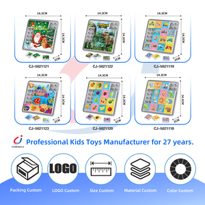 Chengji Digital Puzzle Block Board Toy de doble cara educativo creativo dibujos animados 2 en 1 bloques de construcción tablero de dibujo de juguete - Product Image 4