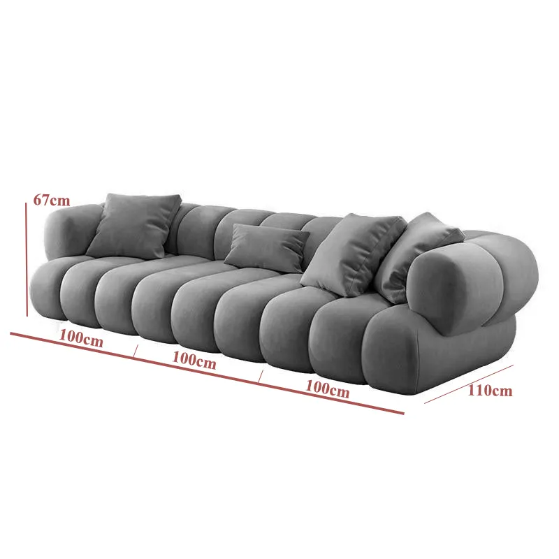 ATUNUS Italy Velvet Soft Green Couch 3 Seater Apartment Hotel Living Room Modular Sectional Sofa Couch Set