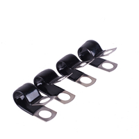 Colliers de serrage de type P en acier inoxydable revêtu de PVC / serre-tuyaux